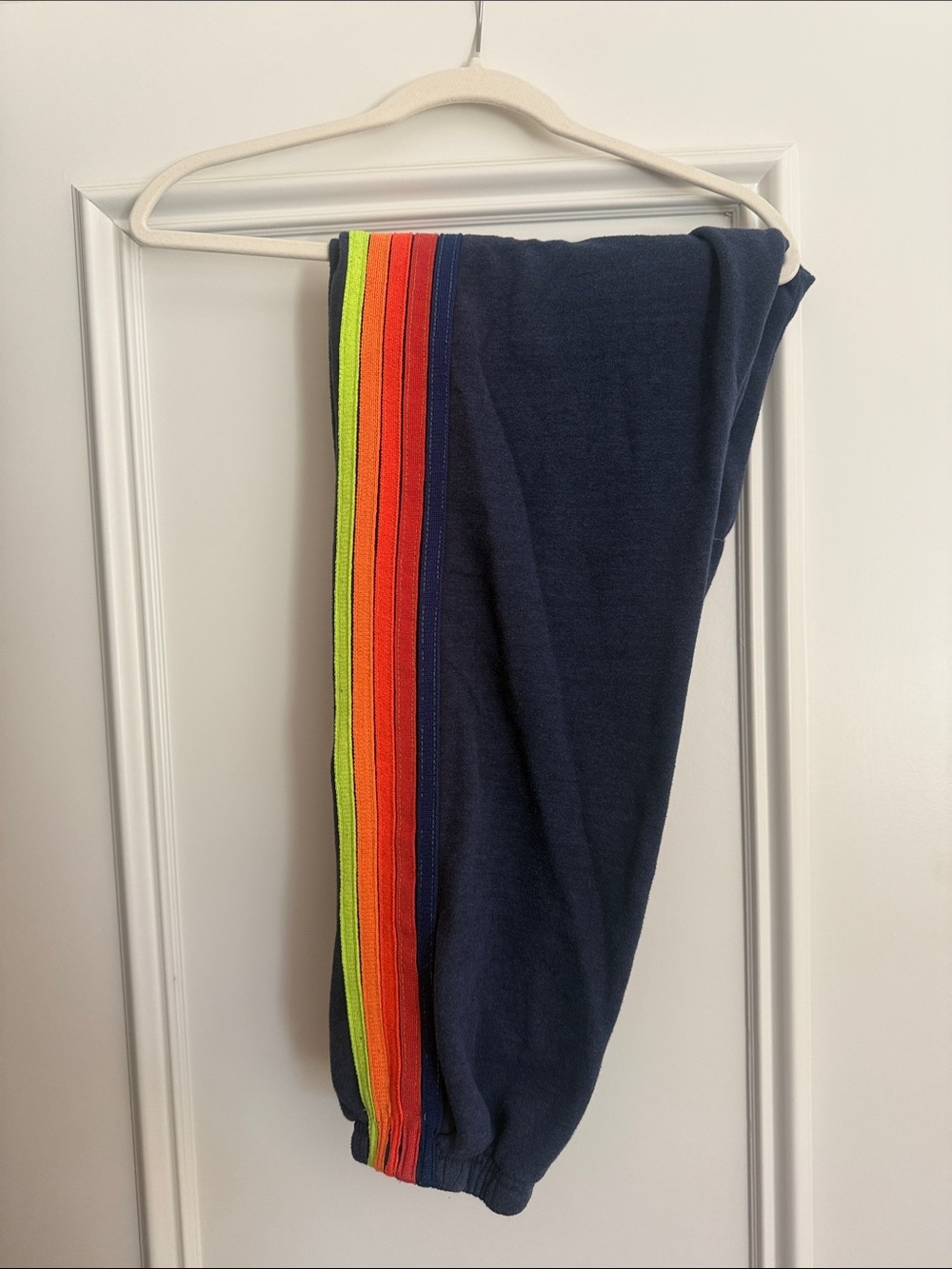 Aviator Nation 5 Stripe Neon sweatpants with pockets
